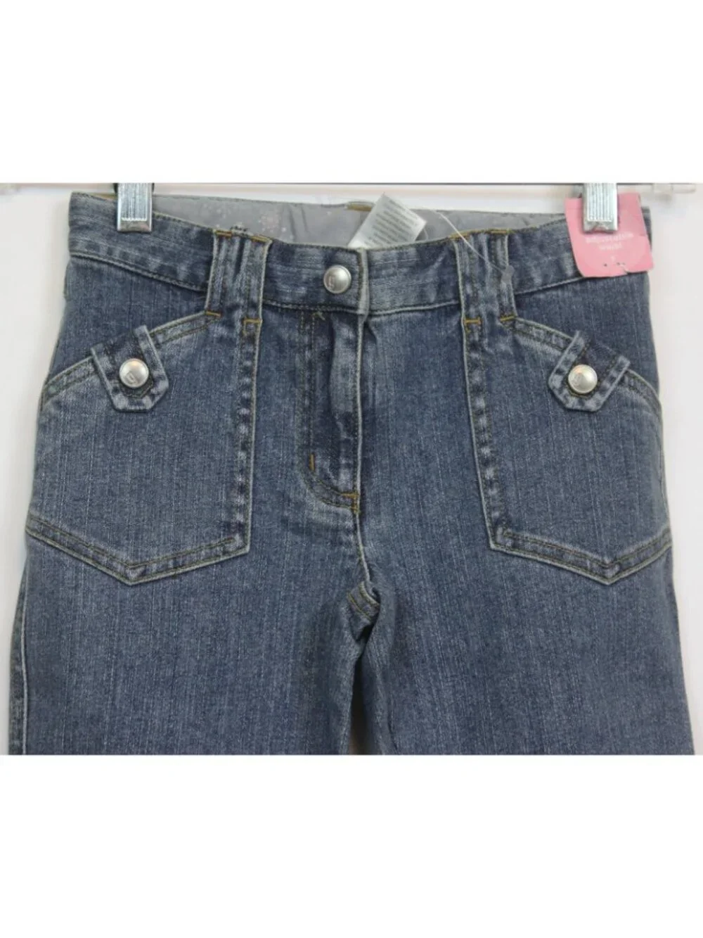 2007 Gymboree Snow Princess Denim Jeans sz 5 Silver snowflakes Embroider Rhinest